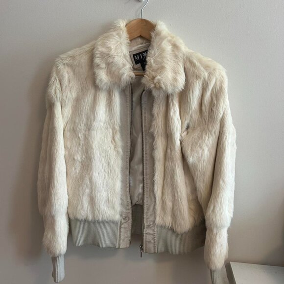 Mixit Women's Cream and White Jacket